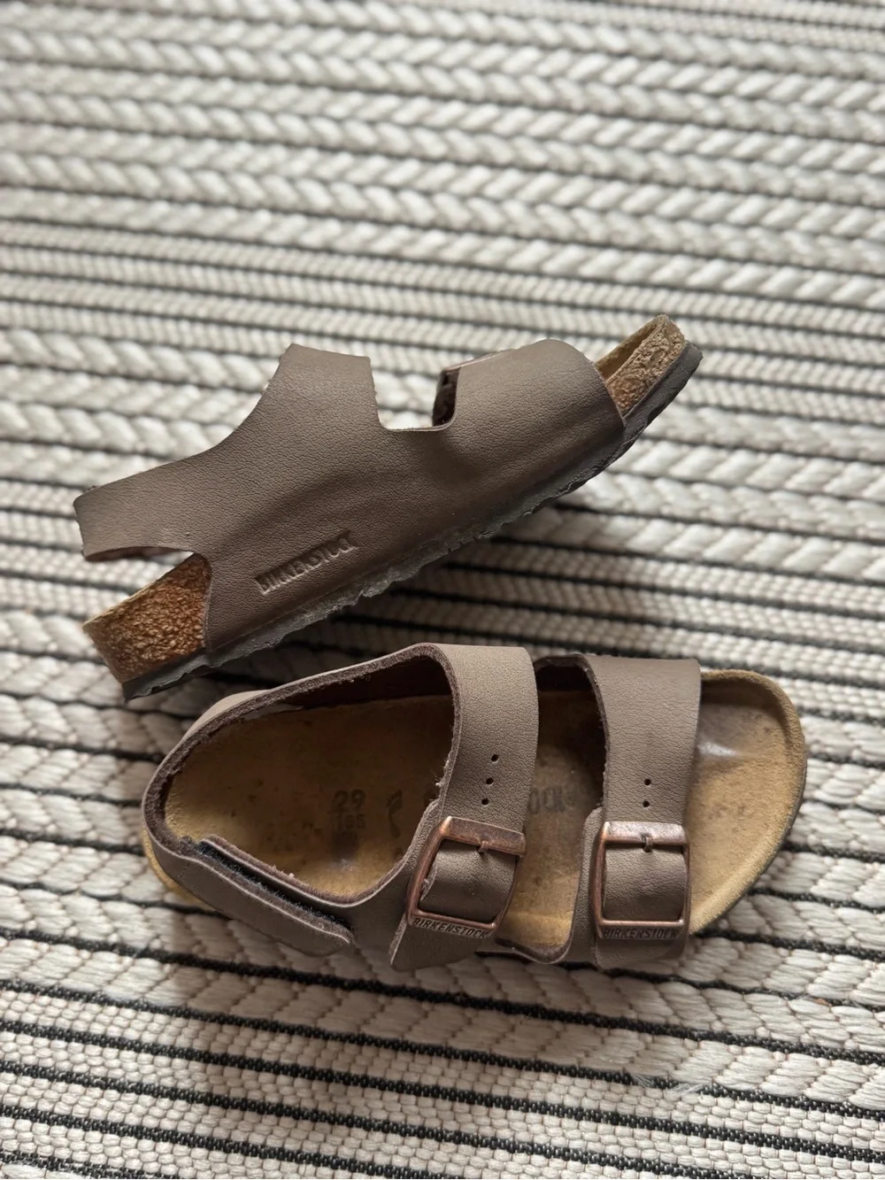 Birkenstocks Kids Brown Double-Buckle Comfort Sandals